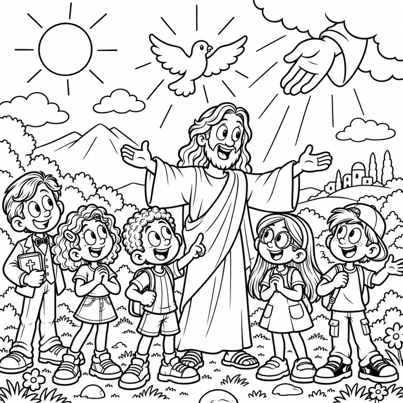 Ilustración del encuentro «Dios es Trinidad: Padre, Hijo y Espíritu Santo»