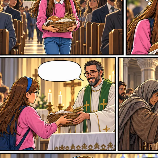 Ilustración del encuentro «Presentamos nuestros dones: el Ofertorio»