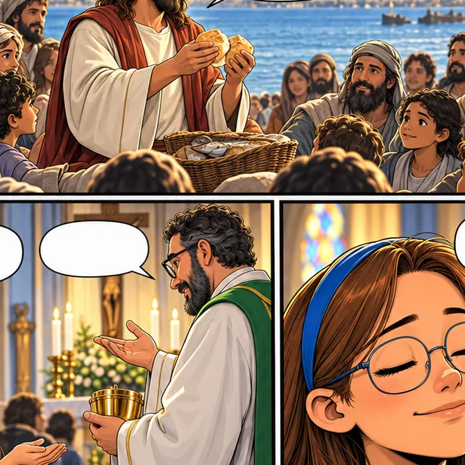 Ilustración del encuentro «Recibir a Jesús: la Comunión»